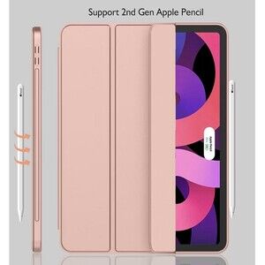 iPad Air 11 Inch Case 10.9 Inch with Pencil Holder,Trifold Stand Smart Case Pink